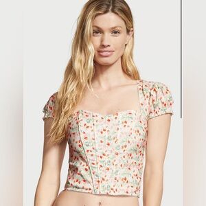 Victoria’s Secret Strawberry Crop Corset Top NWT